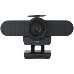 Close-up of Rapoo C500AF webcam with its active physical privacy shutter closed.