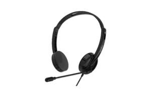 Inline volume control scroll wheel module located on the cable of Rapoo H101 wired headset.